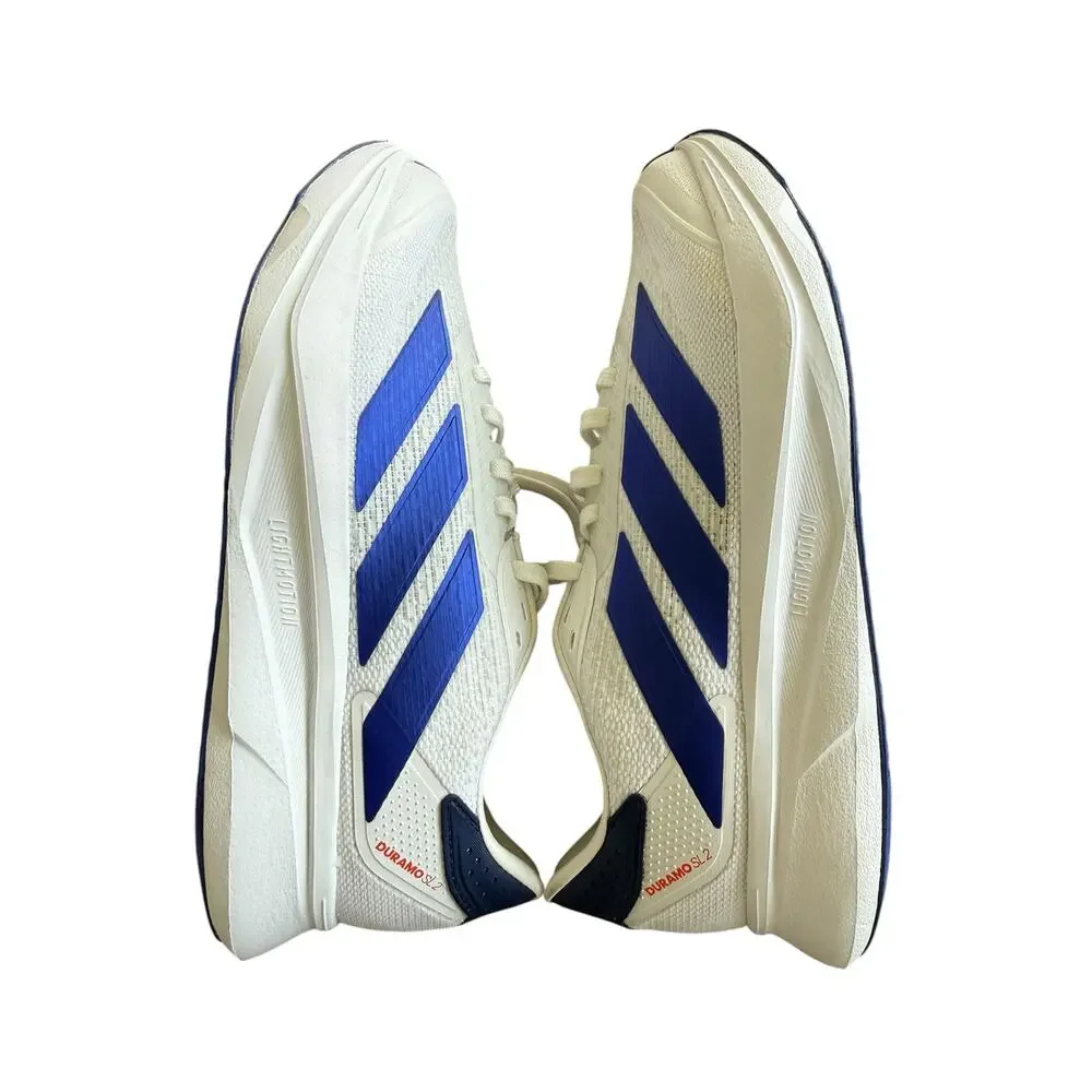 Adidas Duramo SL2 Running Shoes White Blue Men 9 Athletic Sneakers NWT